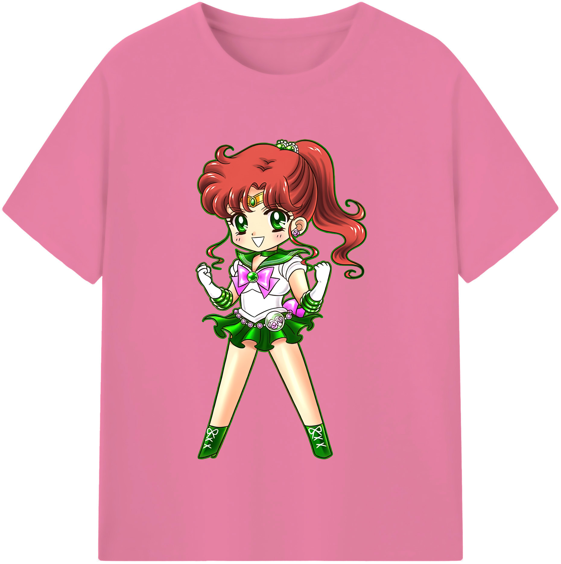 （画像用） 美少女戦士セーラームーン 木野 まこと きの まこと Sailor Moon Kino Makoto （セーラージュピター；Sailor Jupiter） 綿100％半袖Tシャツ（フロントプリント）